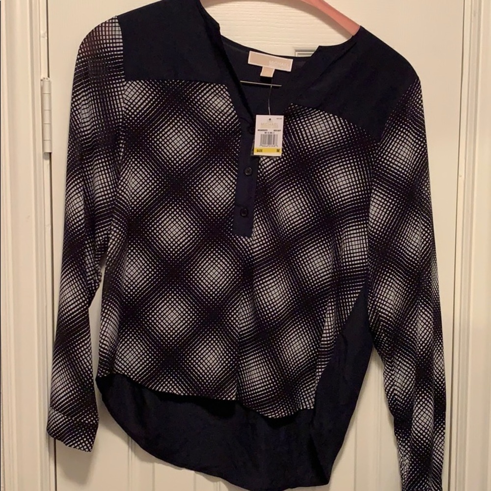 Michael Kors Navy Blouse